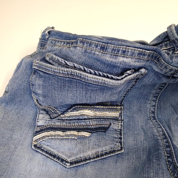 Axe & Crown Slim Straight Jeans Scratchy Seven-Pockets Vintage Wash Tag: W42 L32 - Picture 10 of 13